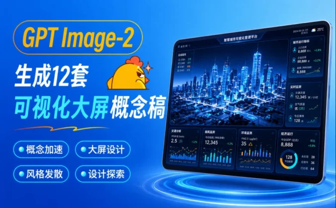 GPT Image-2 爆火后，我用AI生成了12套可视化大屏概念稿