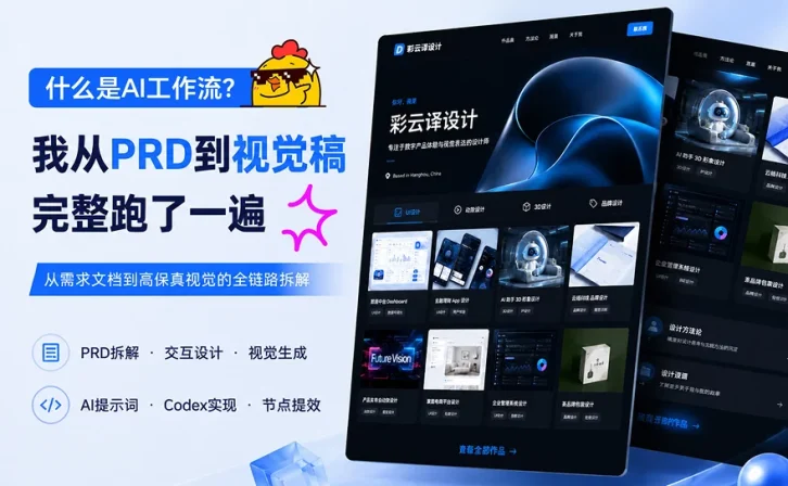 什么是AI工作流?我从PRD到视觉稿完整跑了一遍!