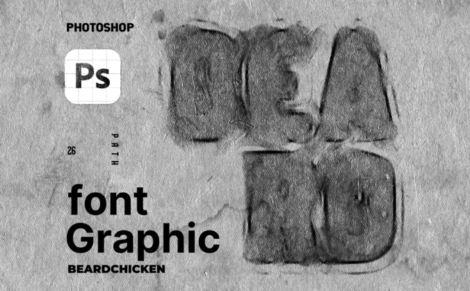 PS教程!纹理墨迹字效果小技巧